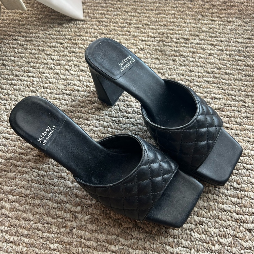Jeffrey Campbell quilted block heel